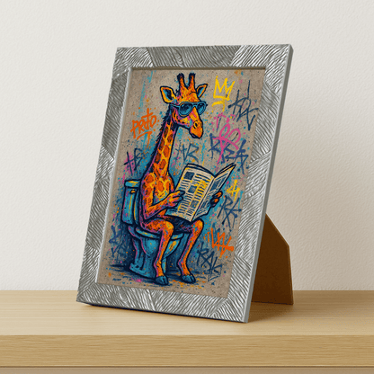 Quadri stampe d'autore Giraffa WC | Incorniciamoci