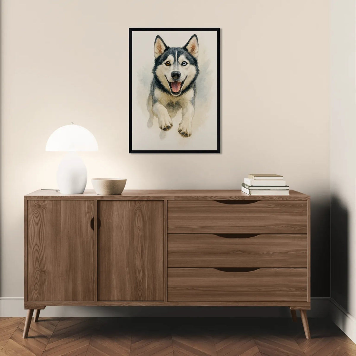 Quadri stampe d'autore Husky Acquarello | Incorniciamoci