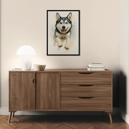 Quadri stampe d'autore Husky Acquarello | Incorniciamoci