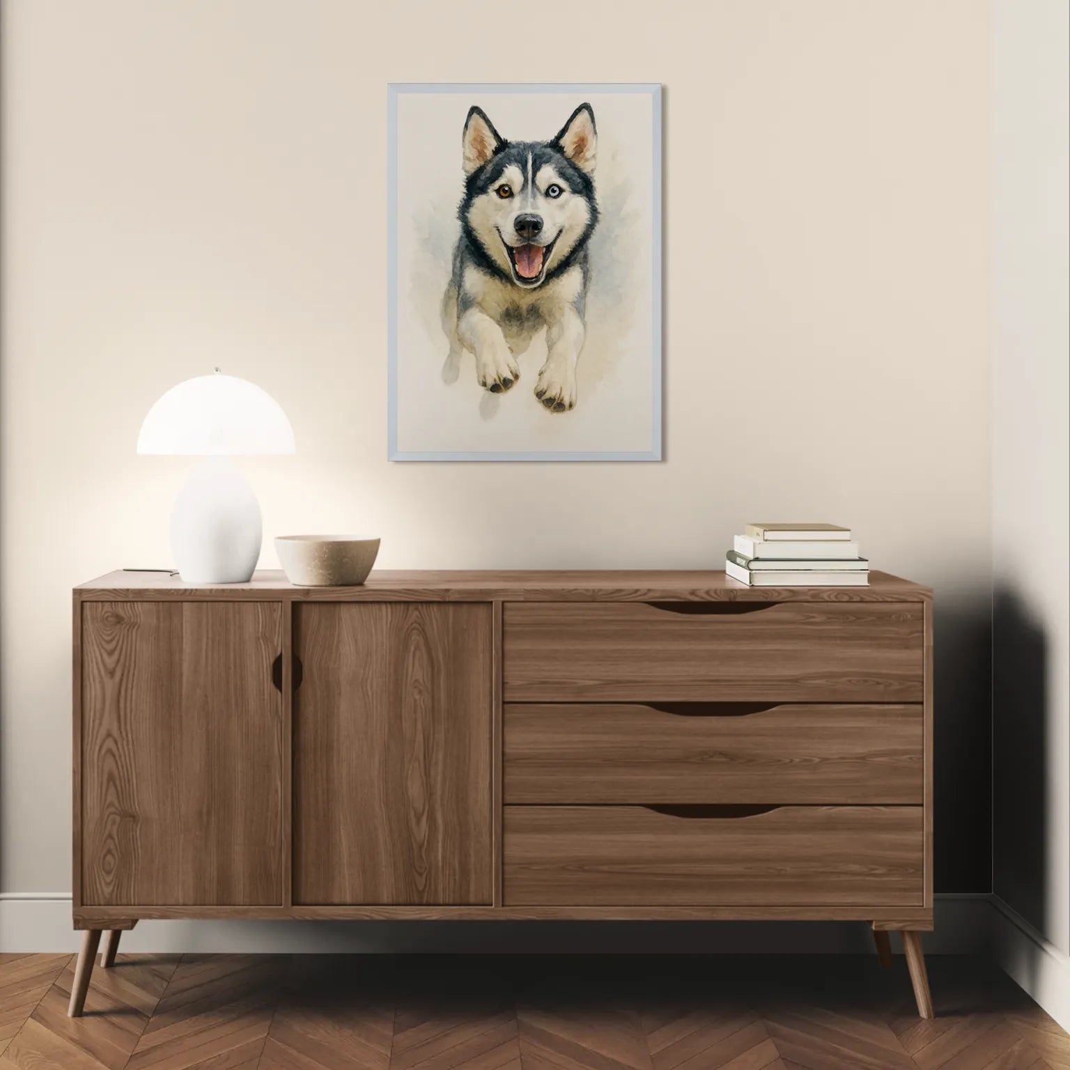 Quadri stampe d'autore Husky Acquarello | Incorniciamoci