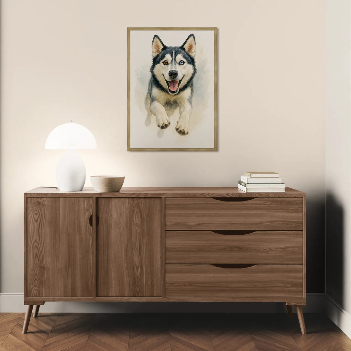 Quadri stampe d'autore Husky Acquarello | Incorniciamoci