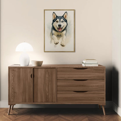 Quadri stampe d'autore Husky Acquarello | Incorniciamoci