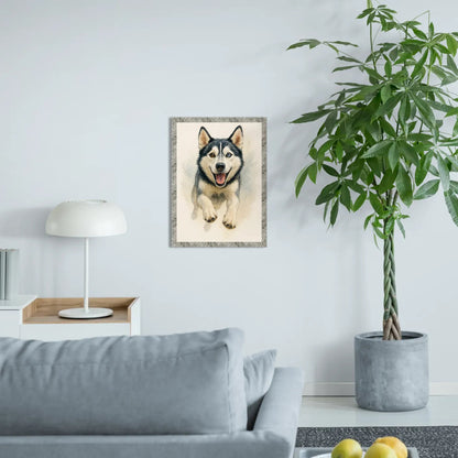 Quadri stampe d'autore Husky Acquarello | Incorniciamoci
