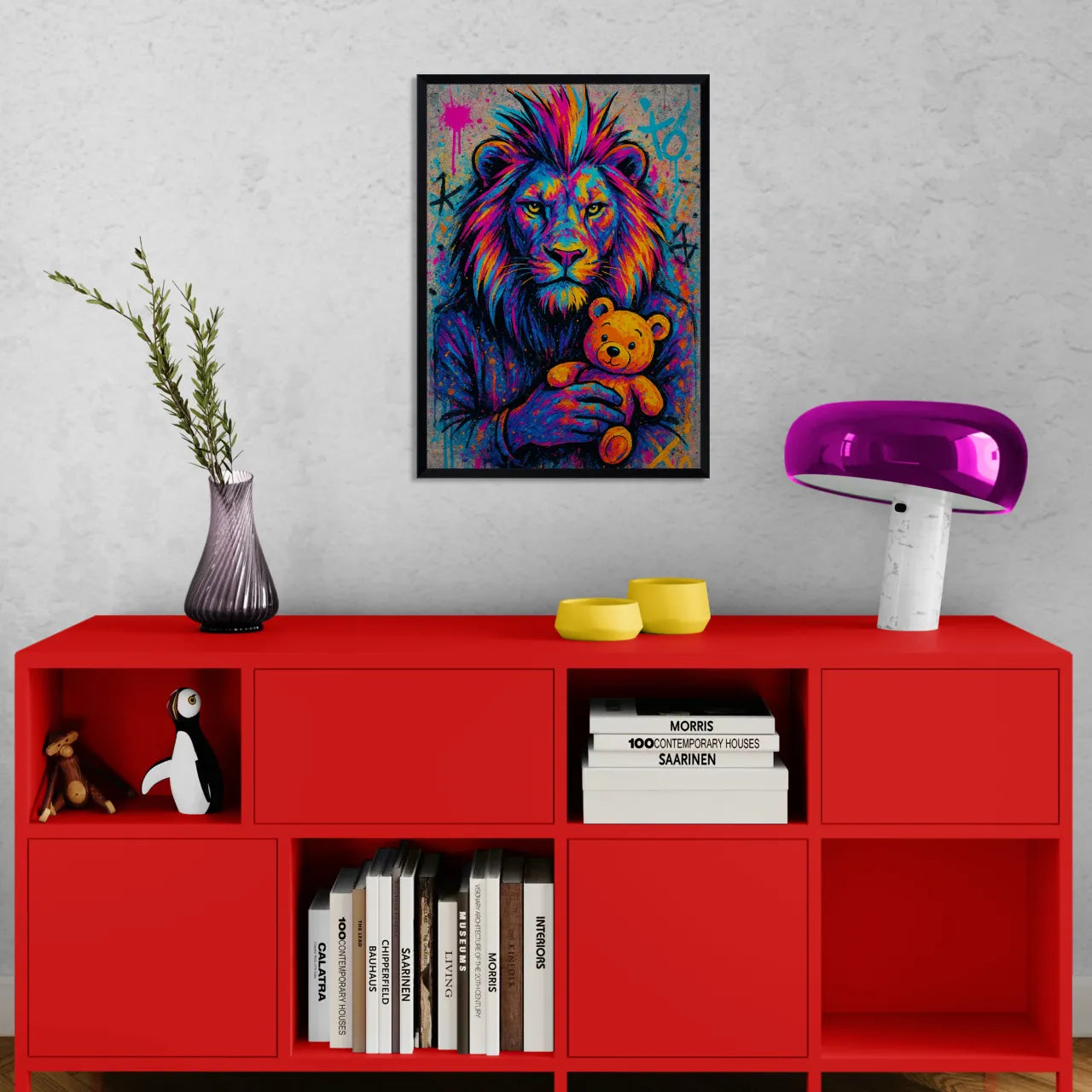 Quadri stampe d'autore Leone Orsacchiotto | Incorniciamoci