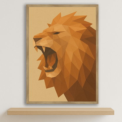 Quadri stampe d'autore Leone Poly Art | Incorniciamoci