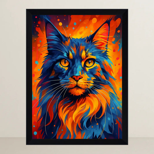 Quadri stampe d'autore Maine Coon PopBurst | Incorniciamoci