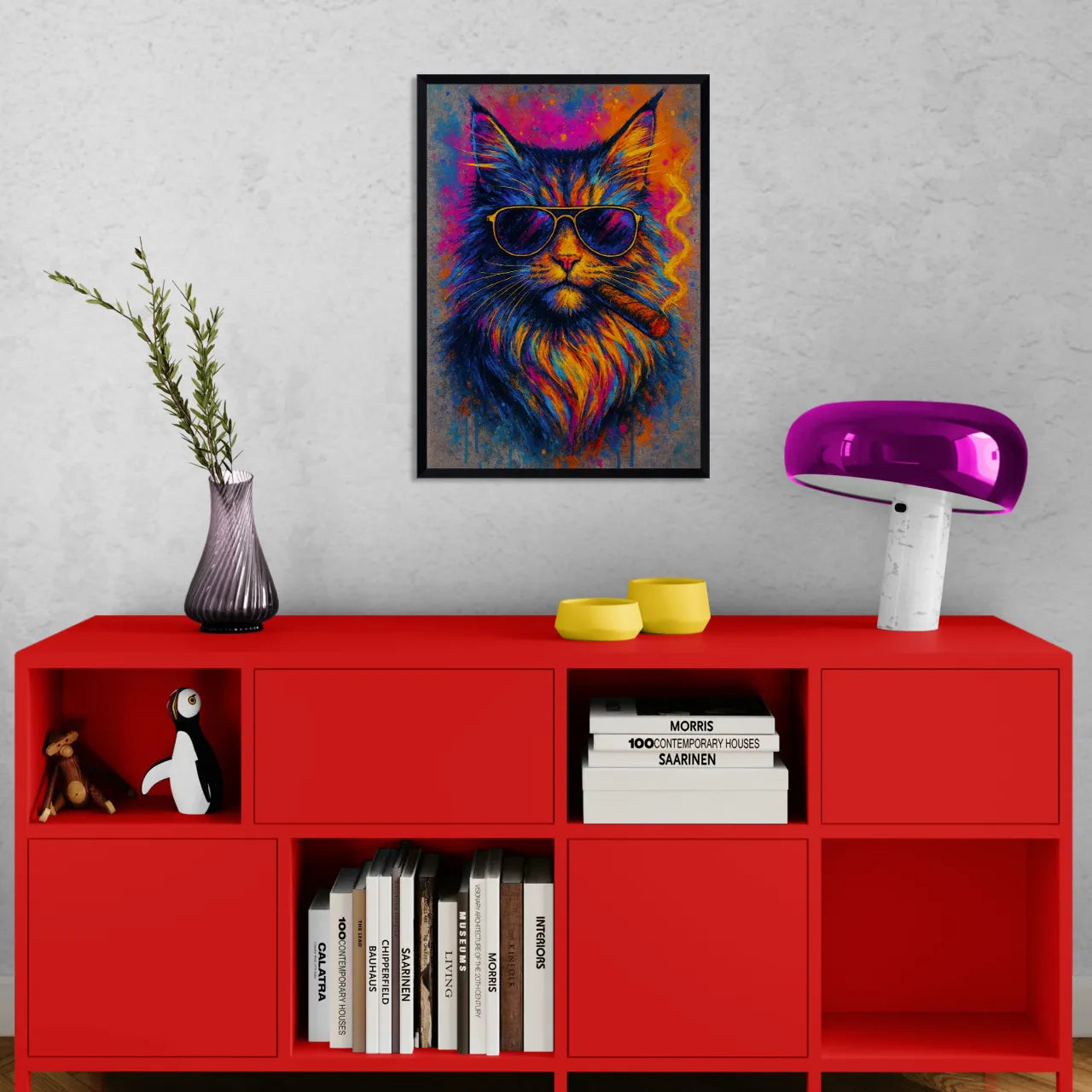 Quadri stampe d'autore Maine Coon Smoke Icon | Incorniciamoci