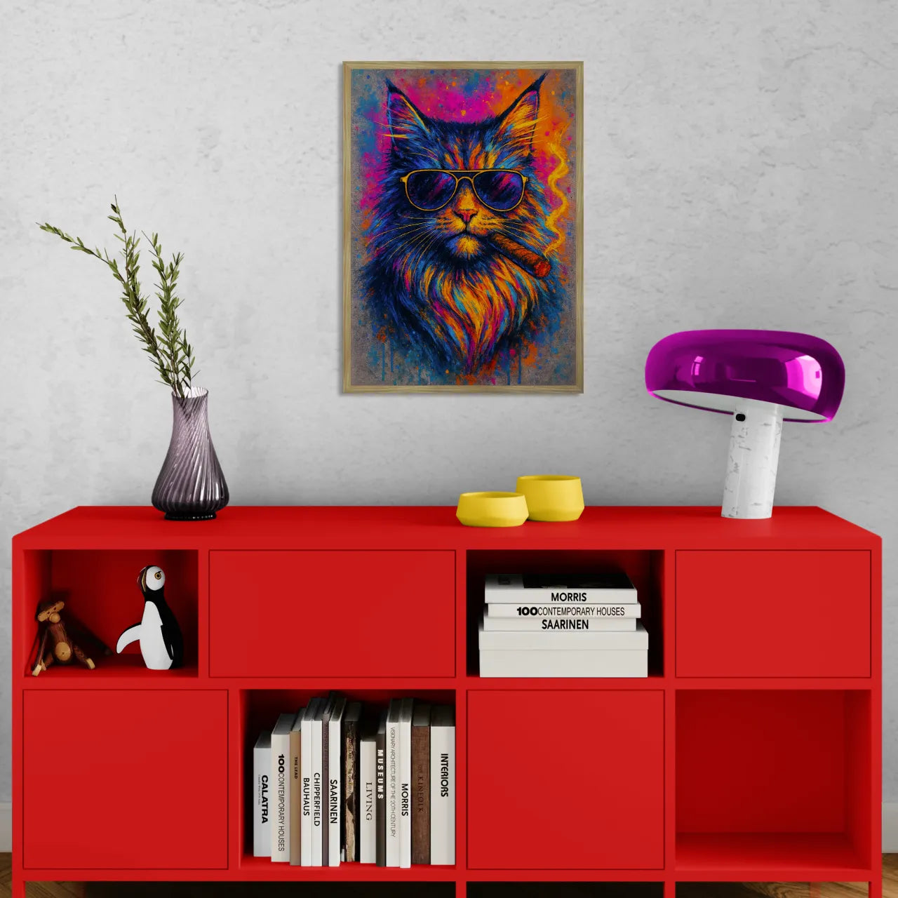 Quadri stampe d'autore Maine Coon Smoke Icon | Incorniciamoci