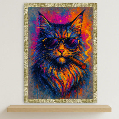 Quadri stampe d'autore Maine Coon Smoke Icon | Incorniciamoci