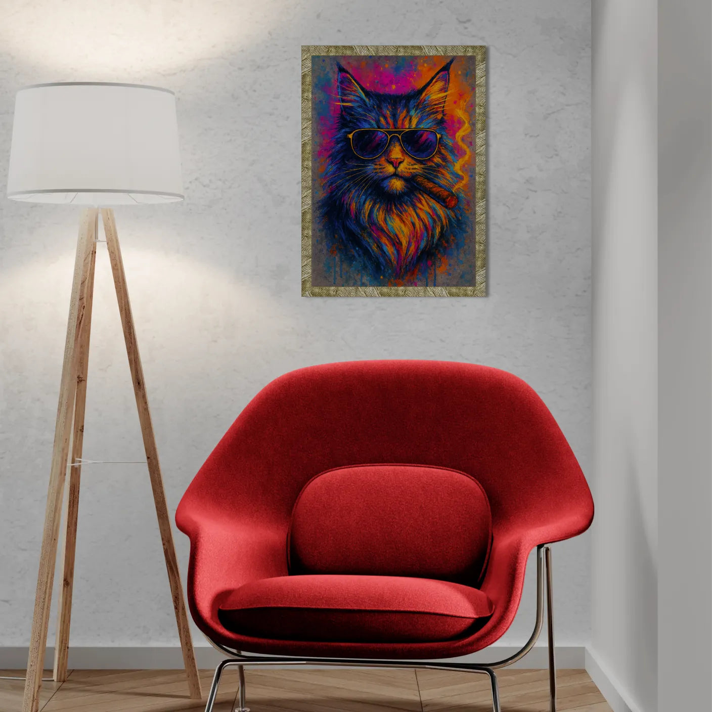 Quadri stampe d'autore Maine Coon Smoke Icon | Incorniciamoci