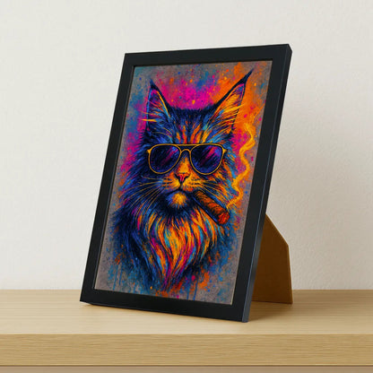 Quadri stampe d'autore Maine Coon Smoke Icon | Incorniciamoci