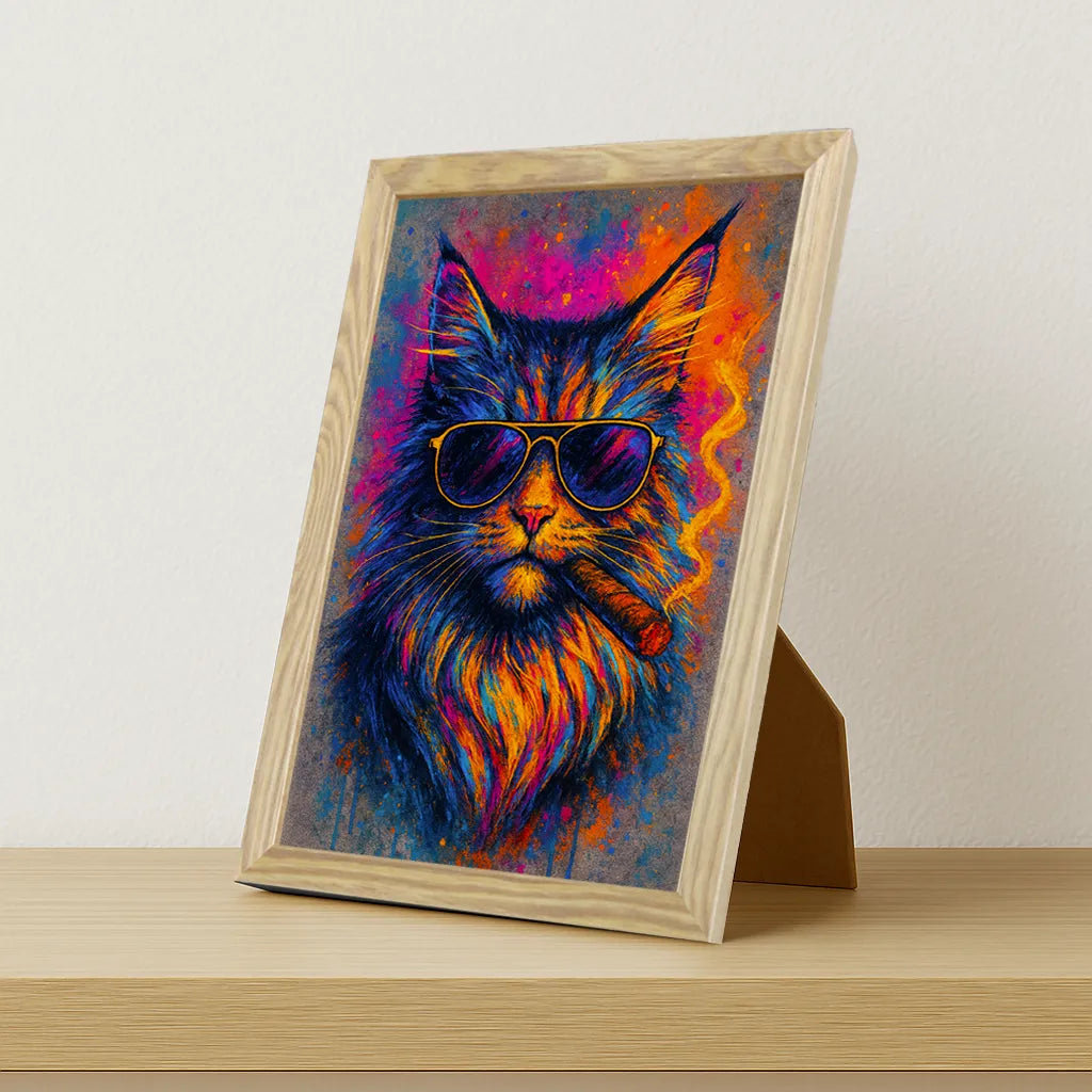 Quadri stampe d'autore Maine Coon Smoke Icon | Incorniciamoci