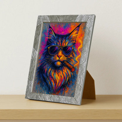 Quadri stampe d'autore Maine Coon Smoke Icon | Incorniciamoci