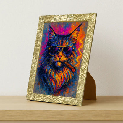 Quadri stampe d'autore Maine Coon Smoke Icon | Incorniciamoci