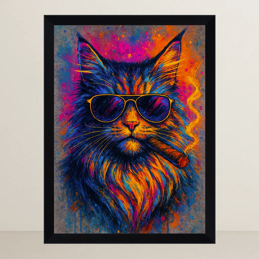 Quadri stampe d'autore Maine Coon Smoke Icon | Incorniciamoci