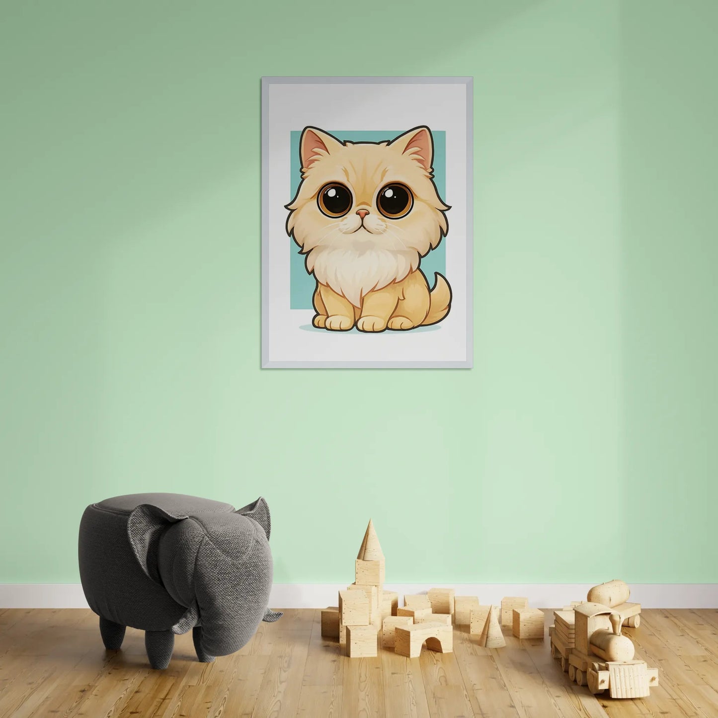 Quadri stampe d'autore Persiano in stile Chibi | Incorniciamoci