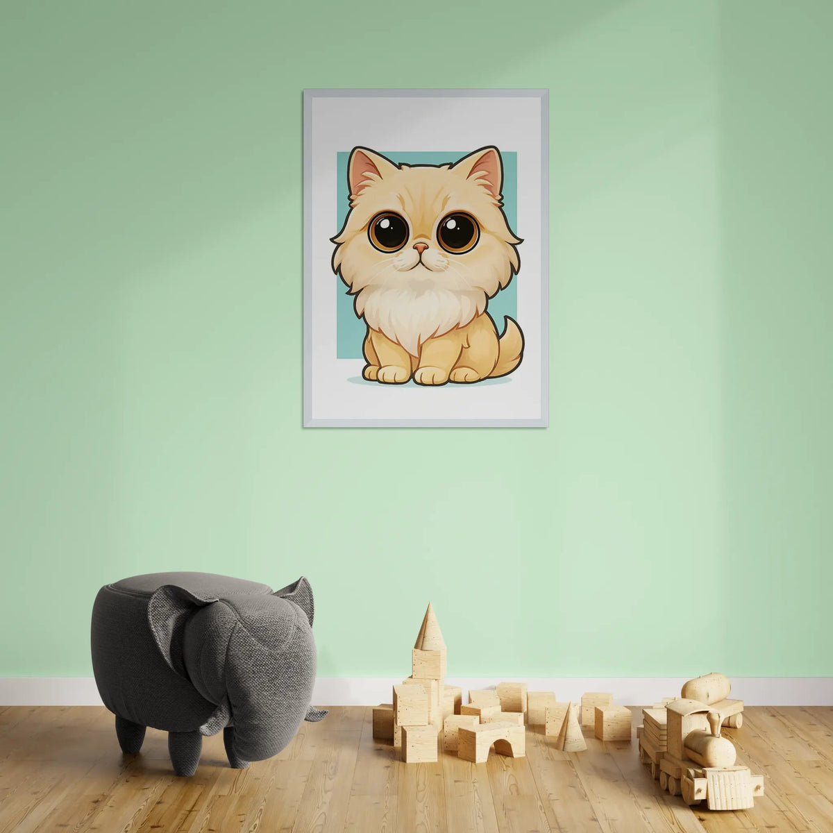 Quadri stampe d'autore Persiano in stile Chibi | Incorniciamoci
