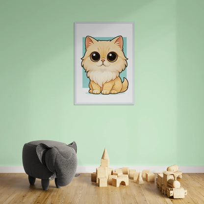 Quadri stampe d'autore Persiano in stile Chibi | Incorniciamoci
