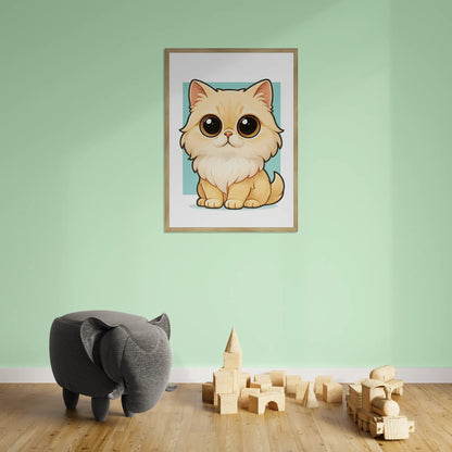 Quadri stampe d'autore Persiano in stile Chibi | Incorniciamoci