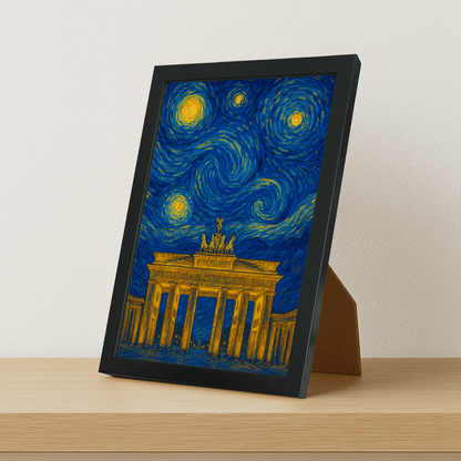 Quadri stampe d'autore Porta di Brandeburgo stile Gogh | Incorniciamoci