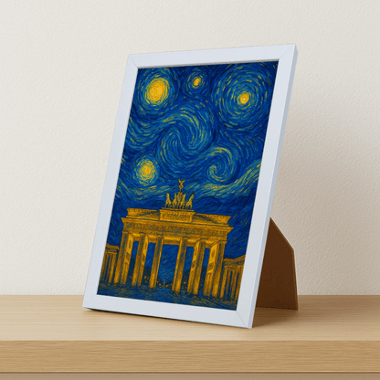 Quadri stampe d'autore Porta di Brandeburgo stile Gogh | Incorniciamoci