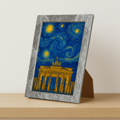 Quadri stampe d'autore Porta di Brandeburgo stile Gogh | Incorniciamoci