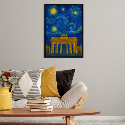 Quadri stampe d'autore Porta di Brandeburgo stile Gogh | Incorniciamoci
