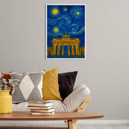 Quadri stampe d'autore Porta di Brandeburgo stile Gogh | Incorniciamoci
