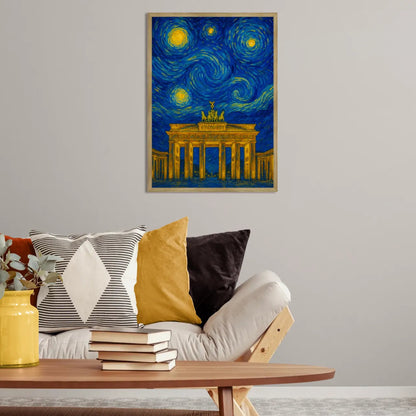 Quadri stampe d'autore Porta di Brandeburgo stile Gogh | Incorniciamoci