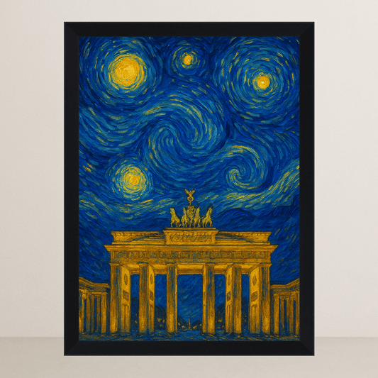 Quadri stampe d'autore Porta di Brandeburgo stile Gogh | Incorniciamoci