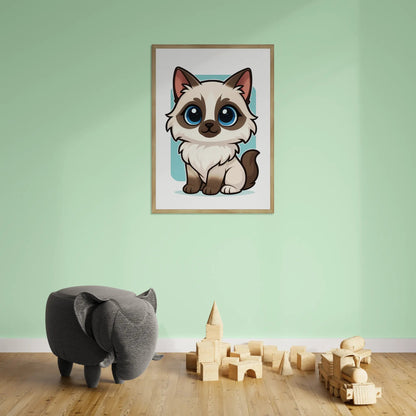 Quadri stampe d'autore Ragdoll in stile Chibi | Incorniciamoci