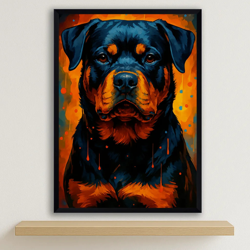 Quadri stampe d'autore Rottweiler PopBurst | Incorniciamoci