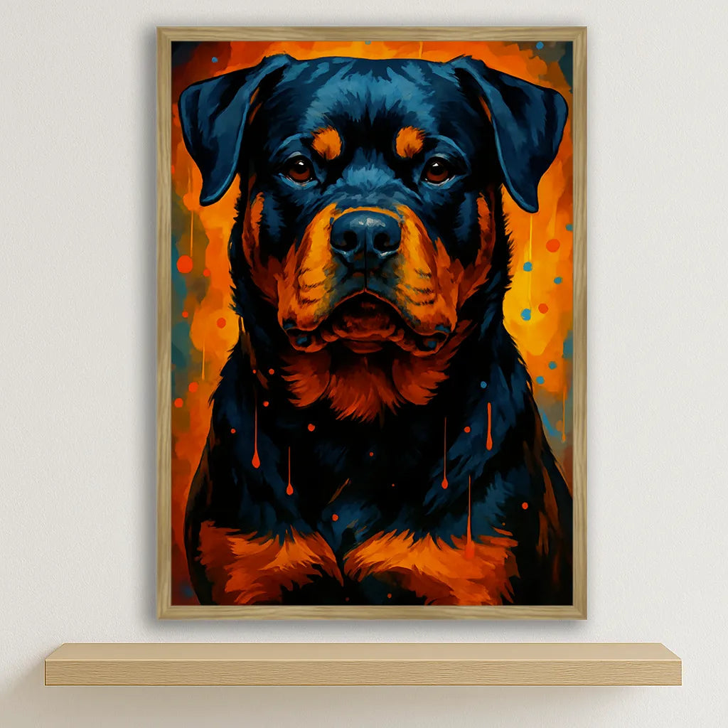 Quadri stampe d'autore Rottweiler PopBurst | Incorniciamoci