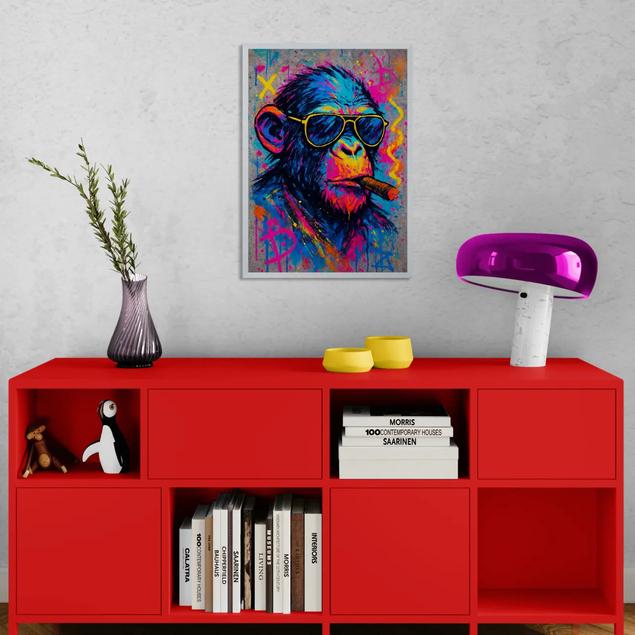 Quadri stampe d'autore Scimmia Smoke Icon | Incorniciamoci