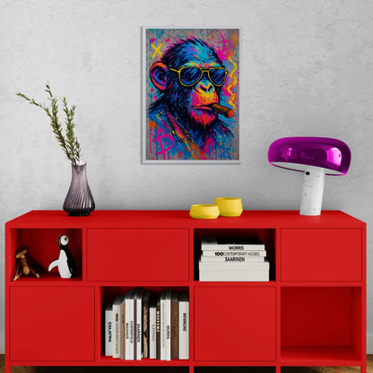 Quadri stampe d'autore Scimmia Smoke Icon | Incorniciamoci
