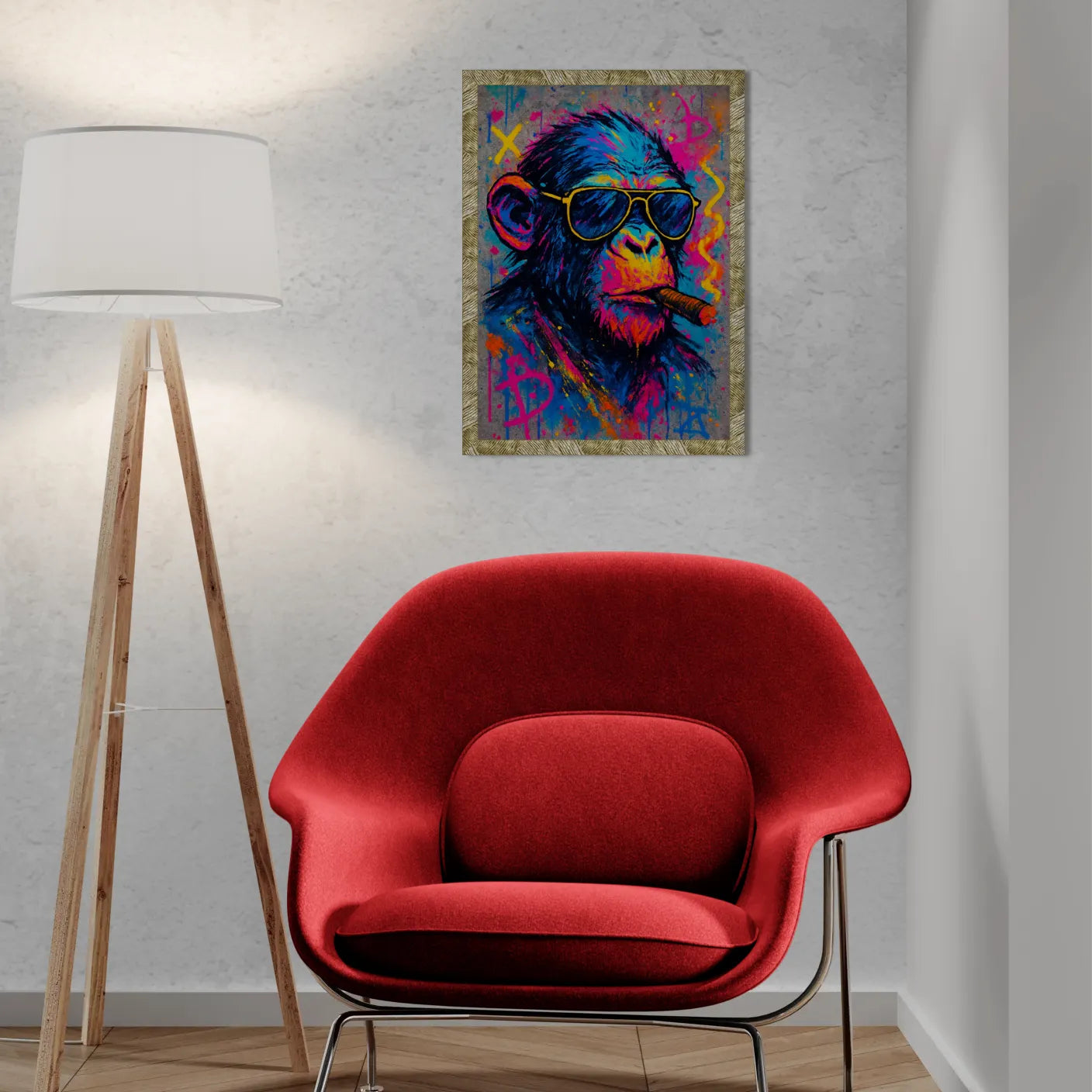 Quadri stampe d'autore Scimmia Smoke Icon | Incorniciamoci