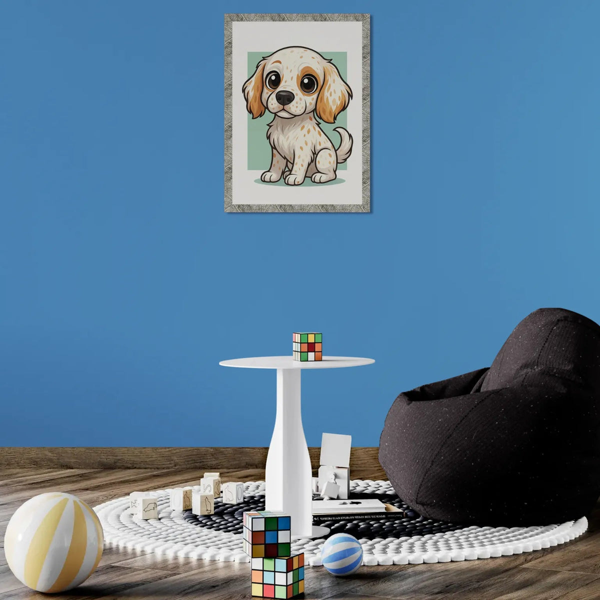 Quadri stampe d'autore Setter Inglese in stile Chibi | Incorniciamoci