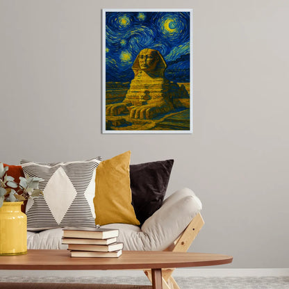 Quadri stampe d'autore Sfinge di Giza stile Gogh | Incorniciamoci