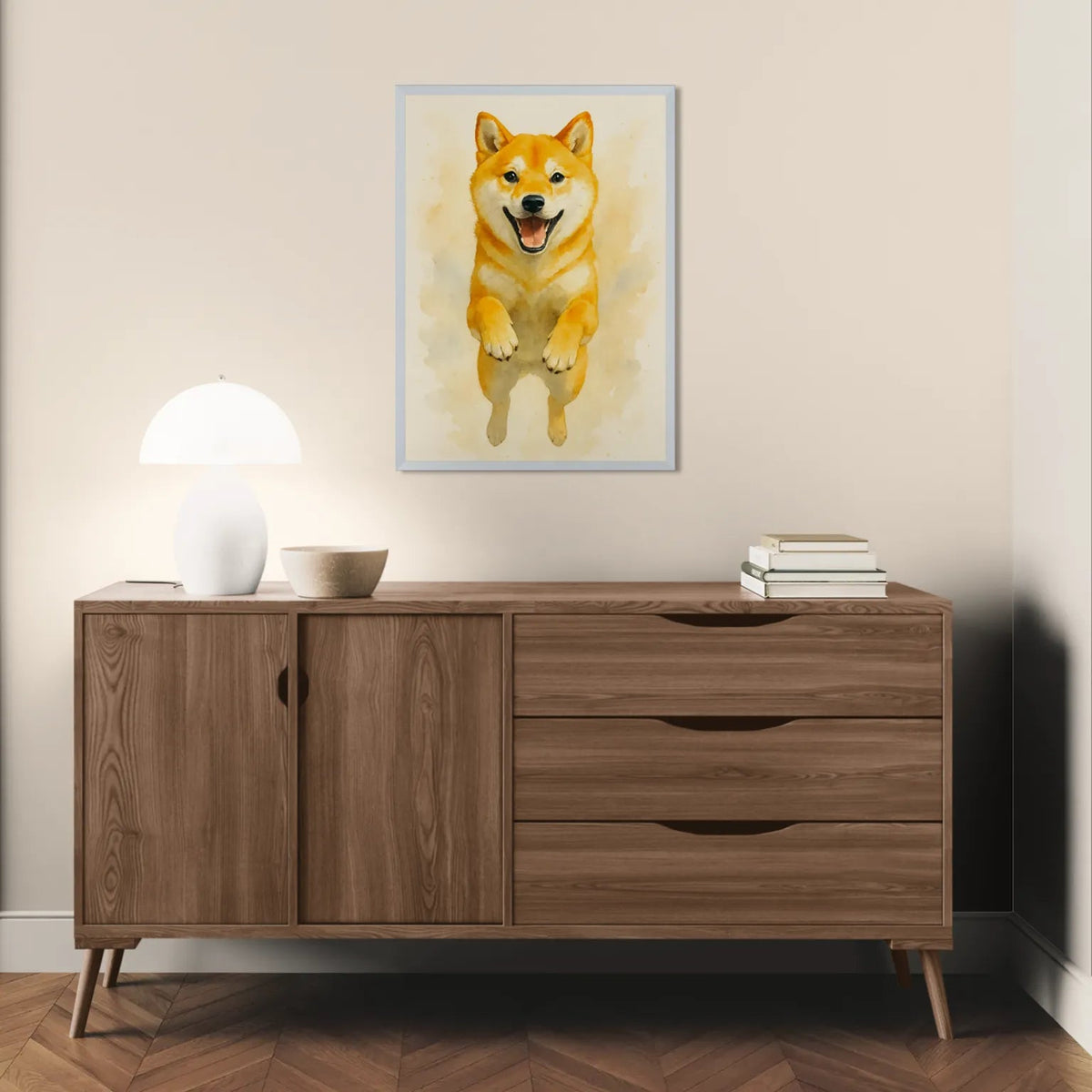 Quadri stampe d'autore Shiba Inu Acquarello | Incorniciamoci