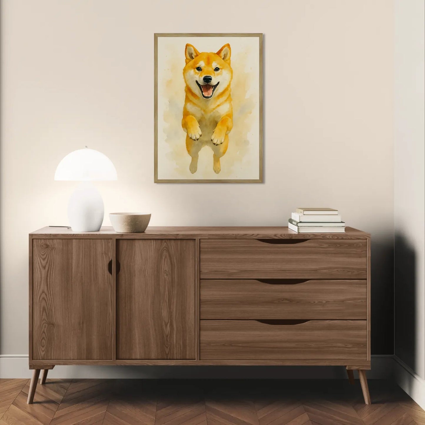 Quadri stampe d'autore Shiba Inu Acquarello | Incorniciamoci