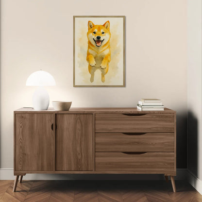 Quadri stampe d'autore Shiba Inu Acquarello | Incorniciamoci
