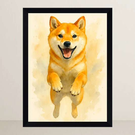 Quadri stampe d'autore Shiba Inu Acquarello | Incorniciamoci