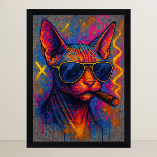Quadri stampe d'autore Sphynx Smoke Icon | Incorniciamoci