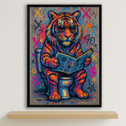 Quadri stampe d'autore Tigre WC | Incorniciamoci