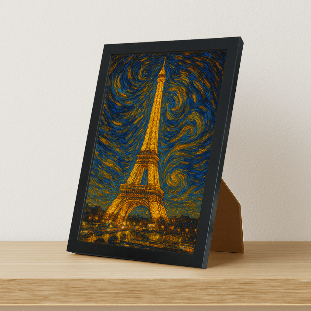 Quadri stampe d'autore Torre Eiffel stile Gogh | Incorniciamoci