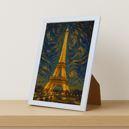 Quadri stampe d'autore Torre Eiffel stile Gogh | Incorniciamoci