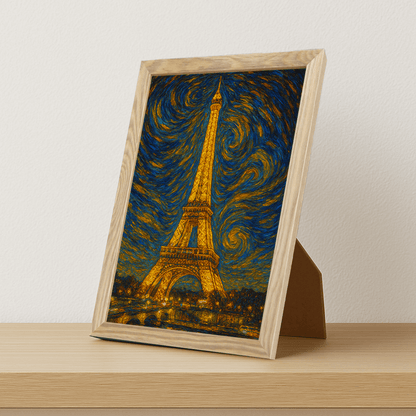 Quadri stampe d'autore Torre Eiffel stile Gogh | Incorniciamoci
