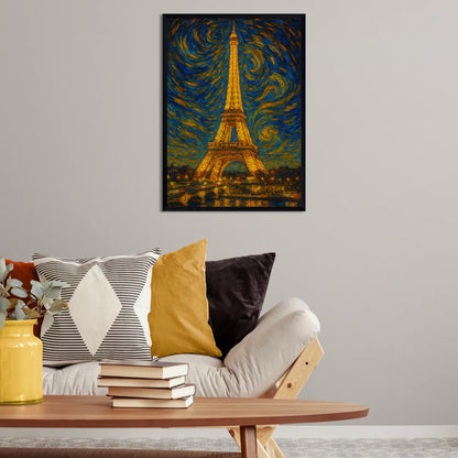 Quadri stampe d'autore Torre Eiffel stile Gogh | Incorniciamoci