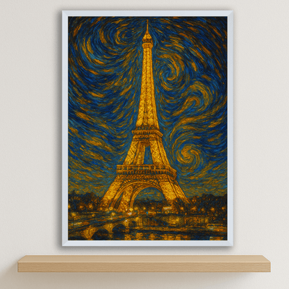 Quadri stampe d'autore Torre Eiffel stile Gogh | Incorniciamoci
