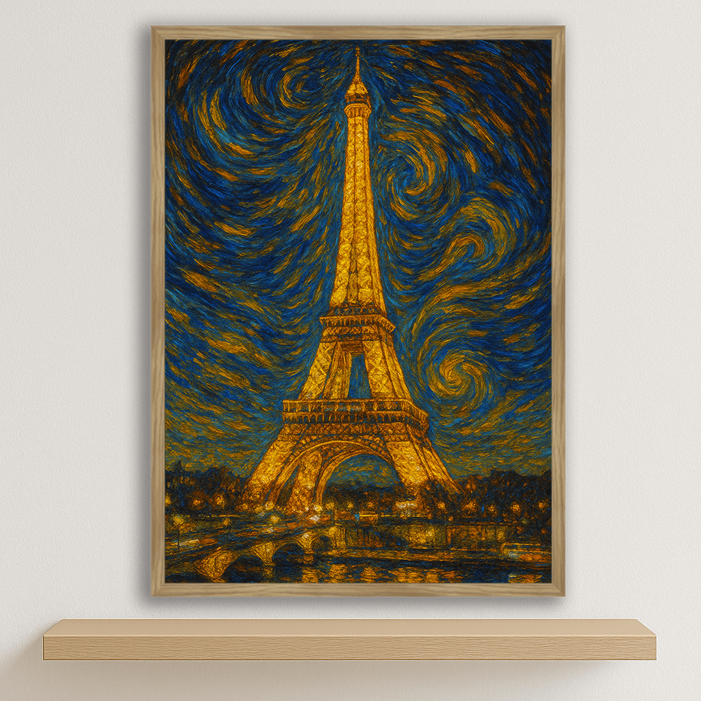 Quadri stampe d'autore Torre Eiffel stile Gogh | Incorniciamoci